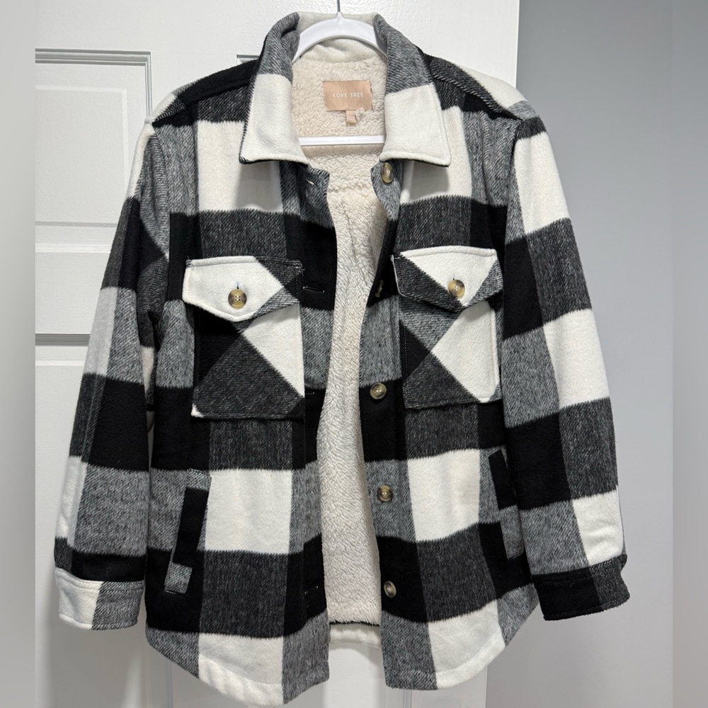 Black and White Plaid Jacket